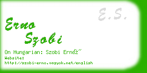 erno szobi business card